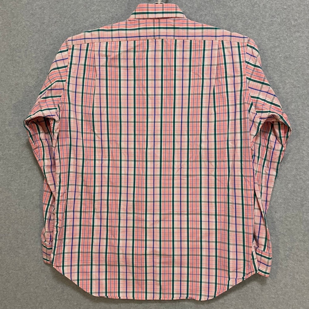 POLO RALPH LAUREN Men's L Estate Sport Cotton Pink Green Plaid Button Up Shirt - Picture 2 of 7